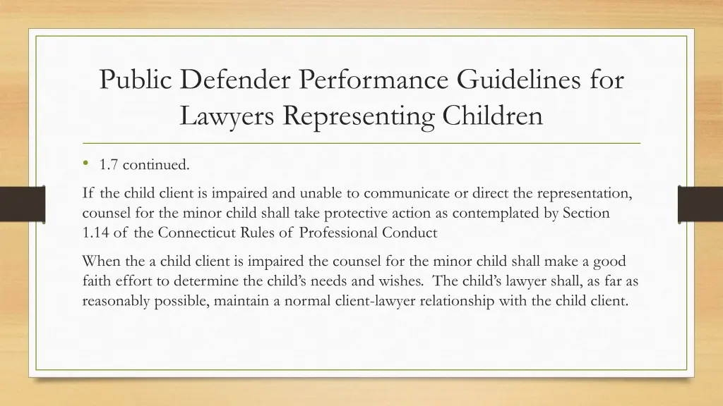 public defender performance guidelines 1