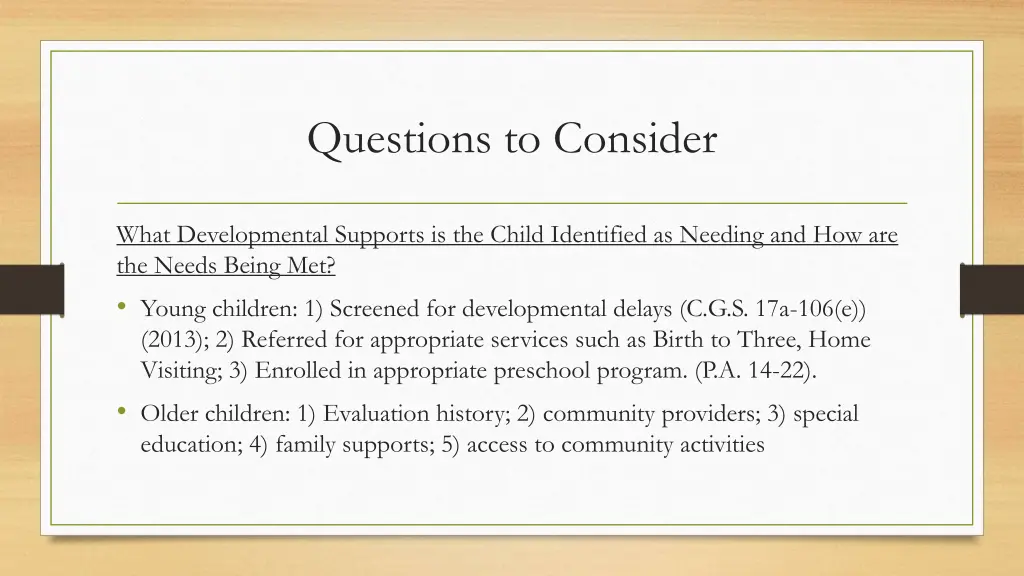 questions to consider 1