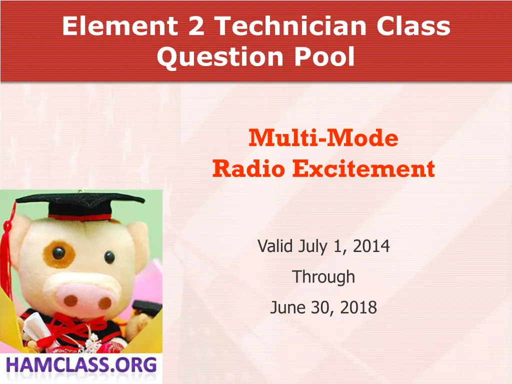 element 2 technician class question pool