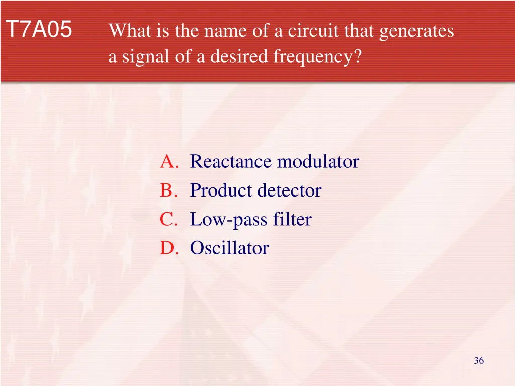 t7a05 what is the name of a circuit that