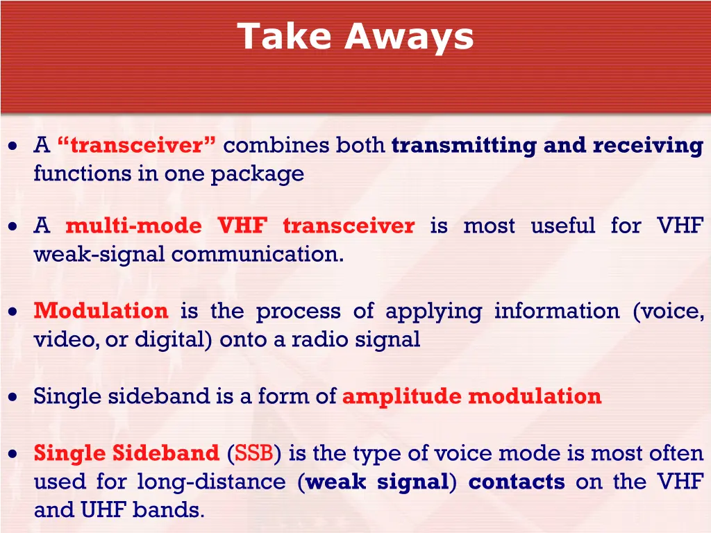 take aways 1