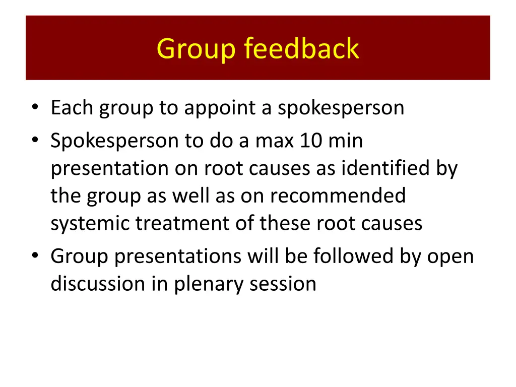 group feedback