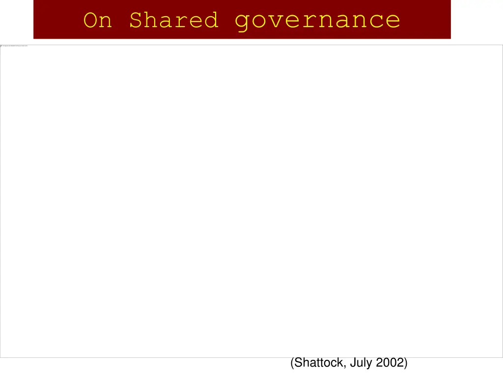 on shared governance