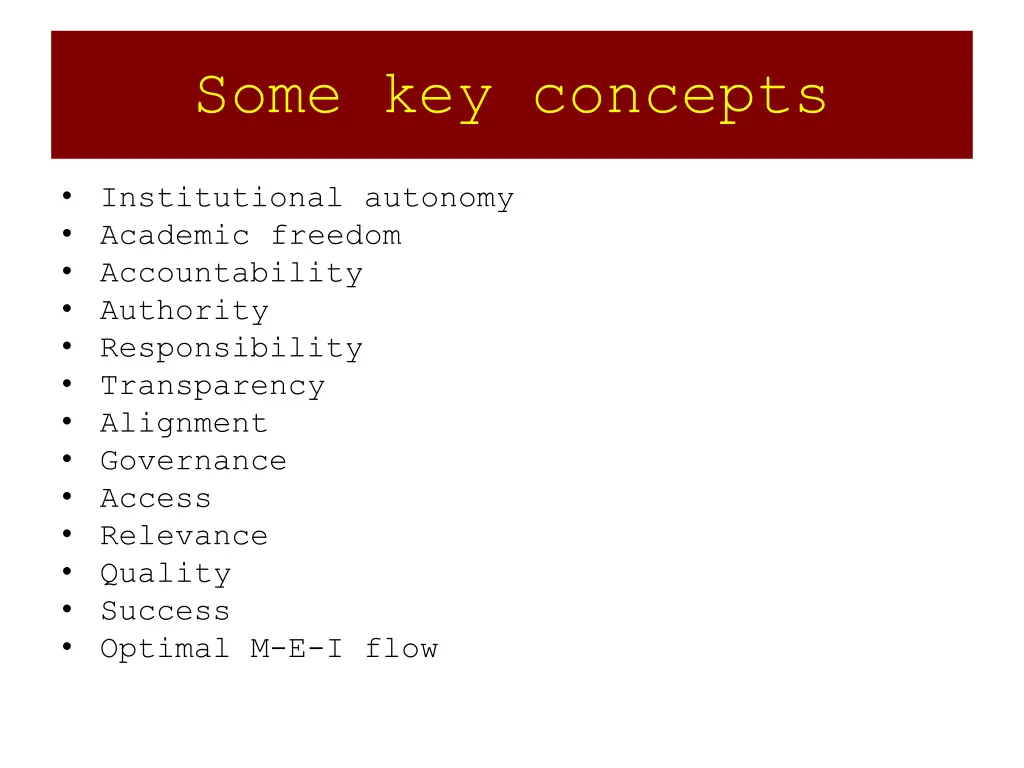 some key concepts
