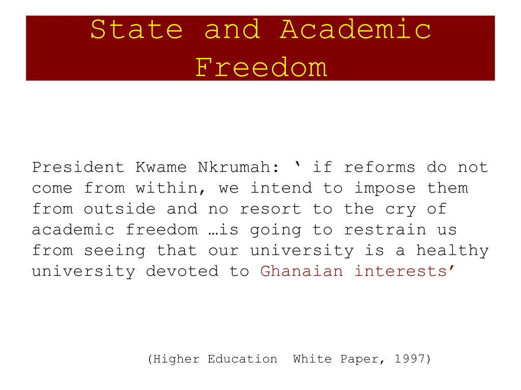 state and academic freedom