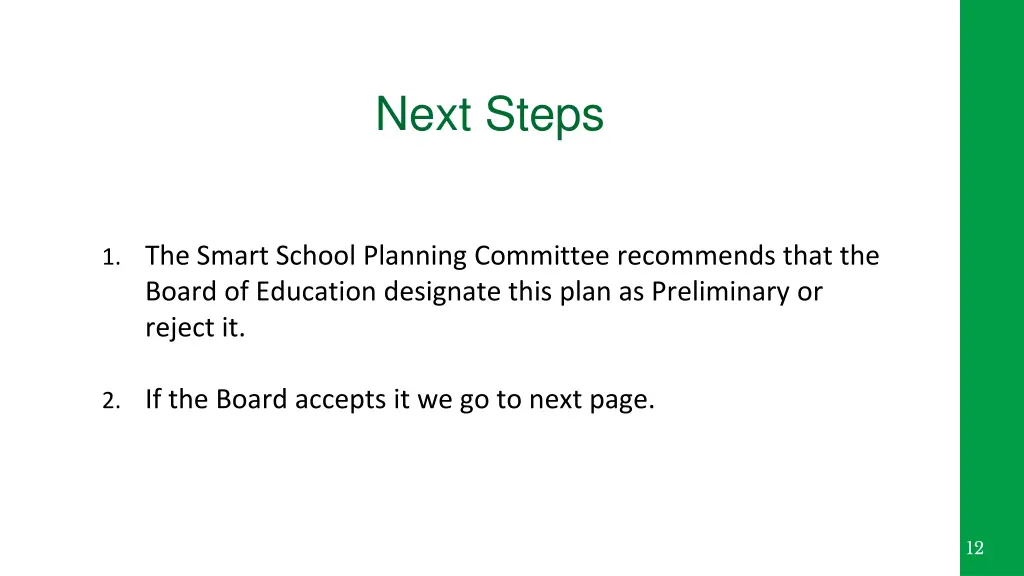 next steps