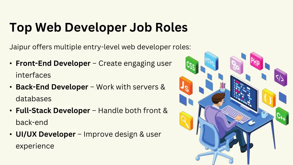 top web developer job roles