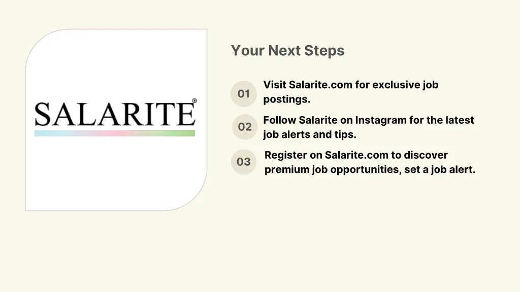 your next steps