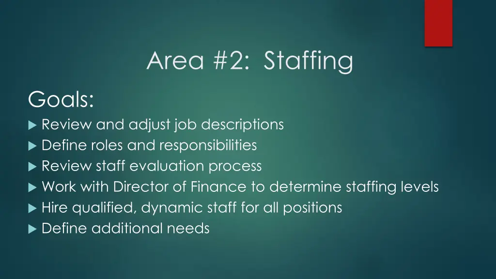 area 2 staffing