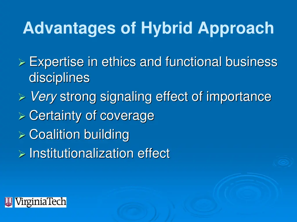 advantages of hybrid approach