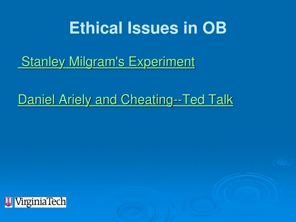 ethical issues in ob