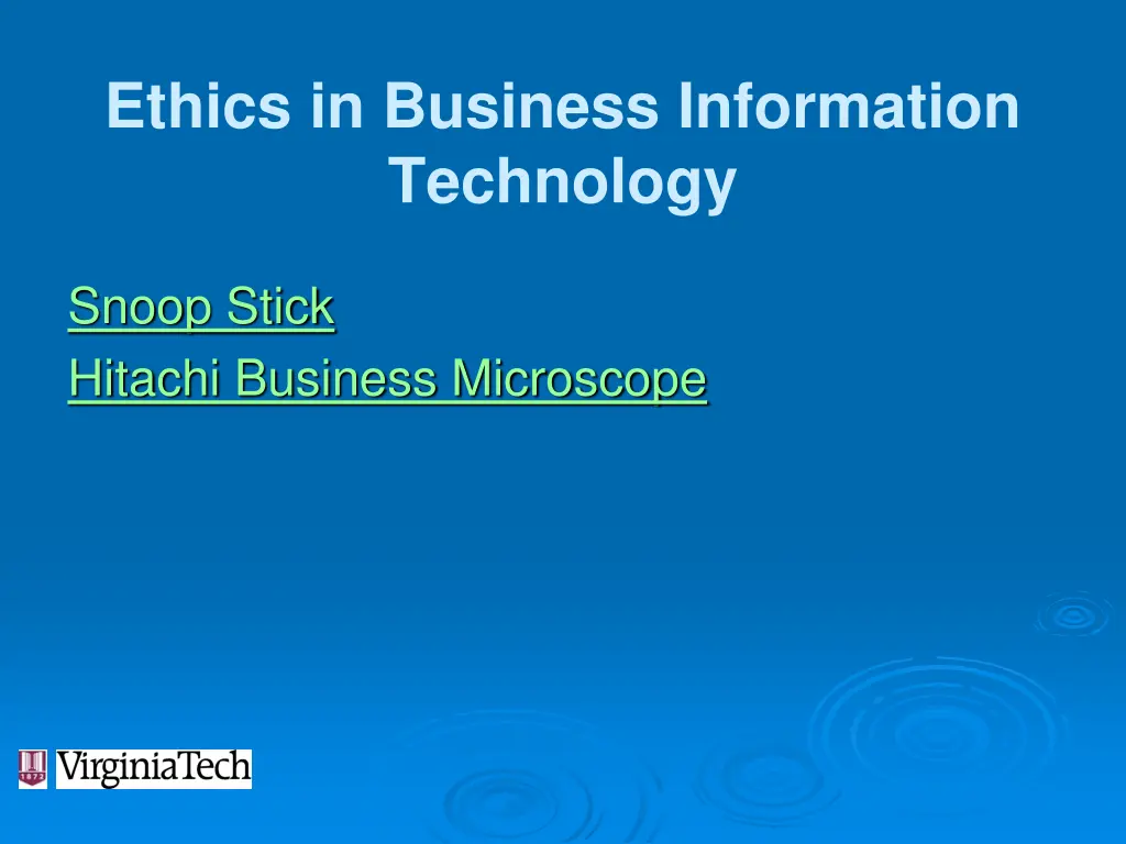 ethics in business information technology