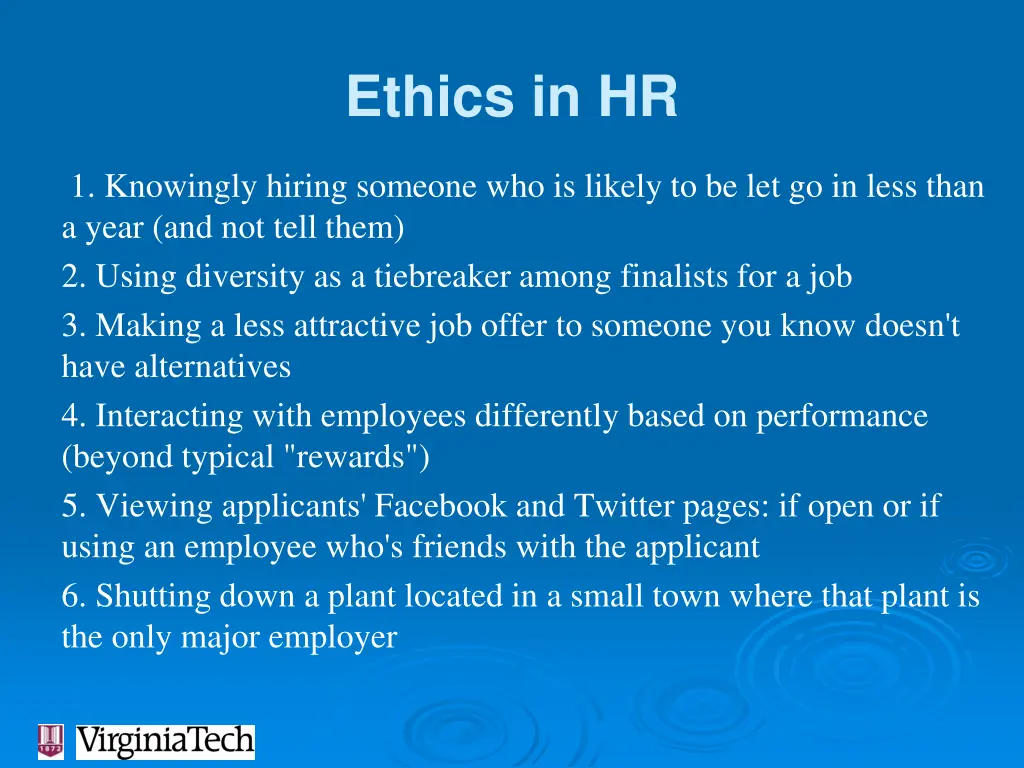 ethics in hr