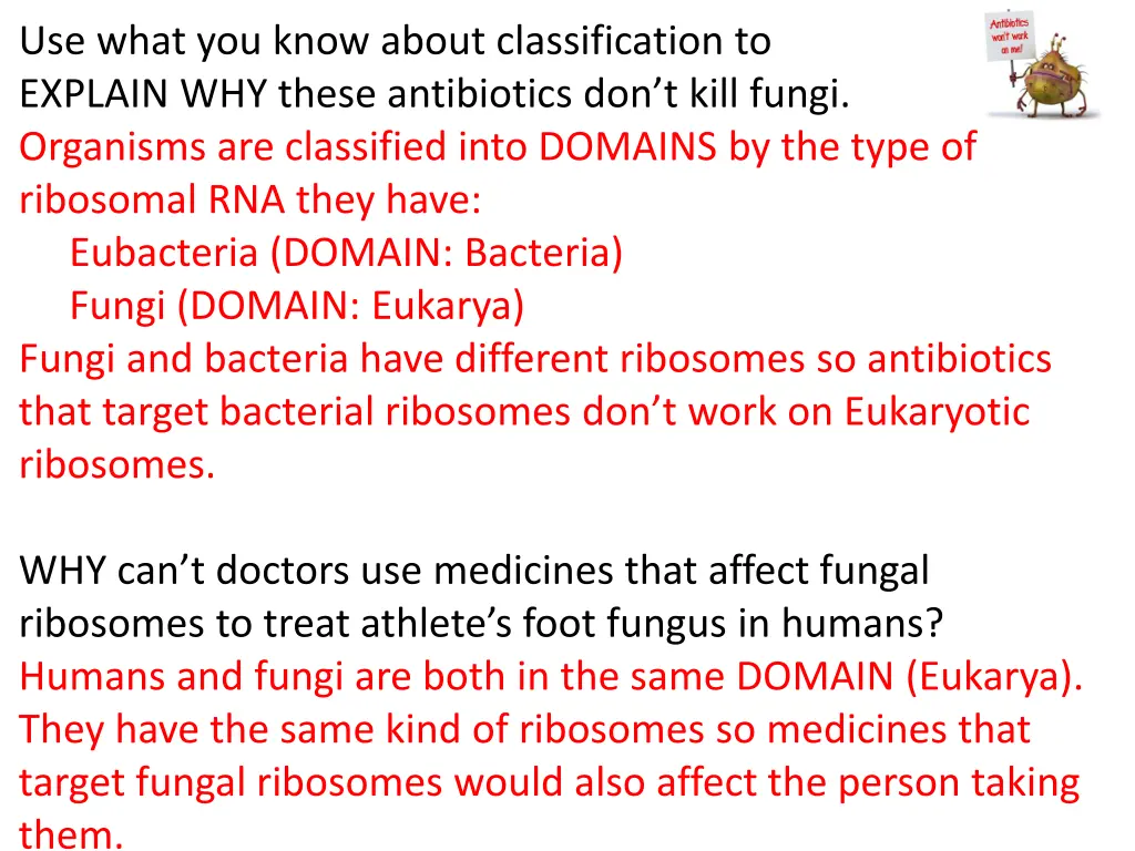 use what you know about classification to explain