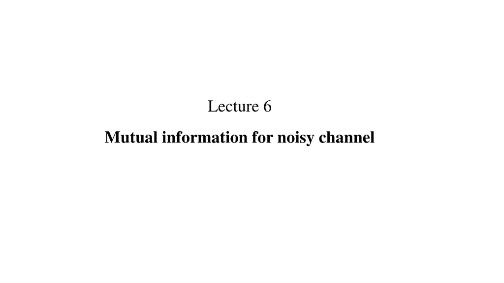 lecture 6