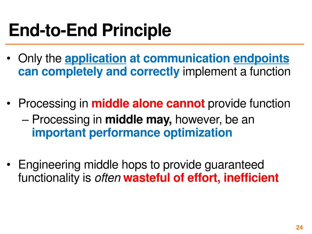 end to end principle