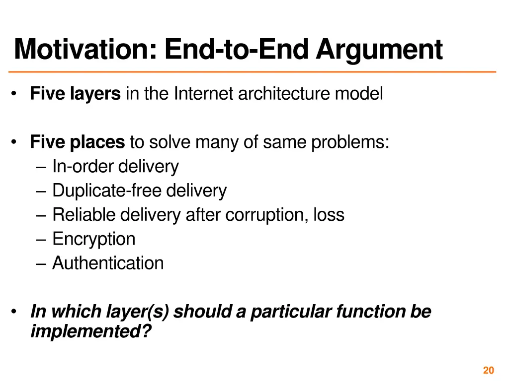 motivation end to end argument