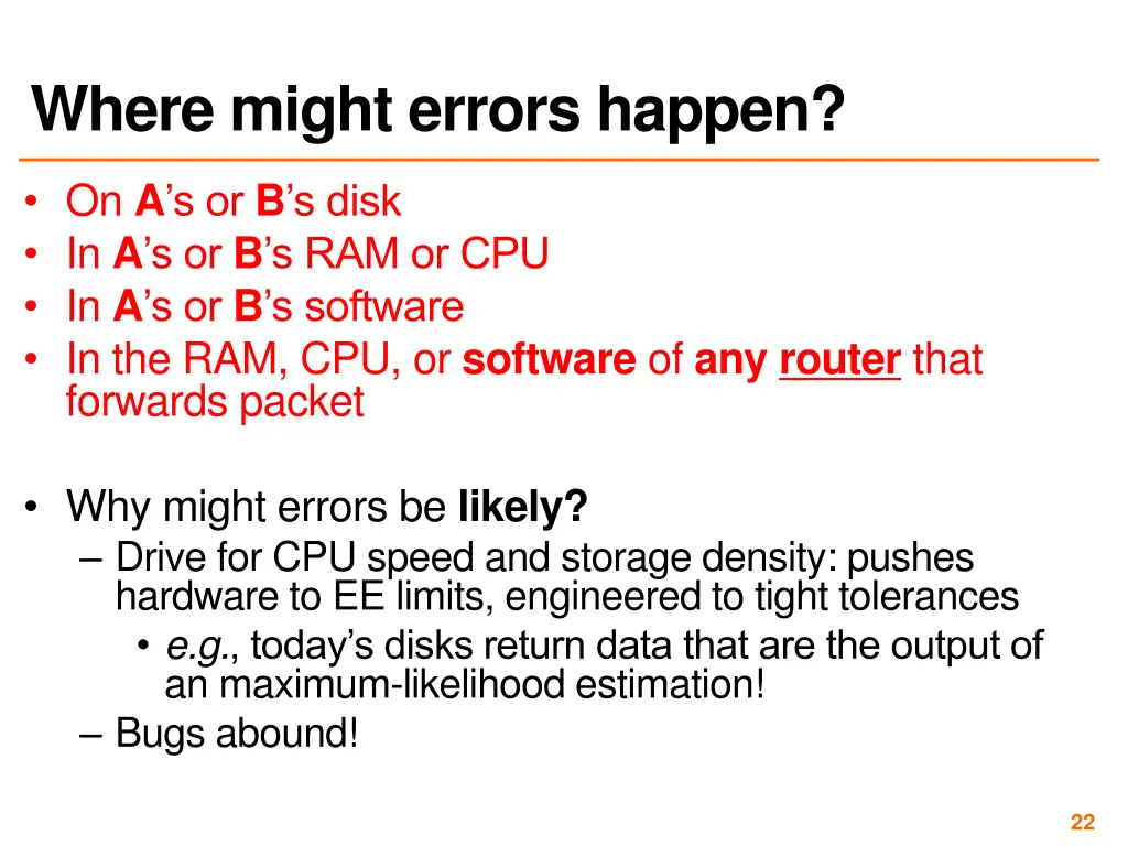 where might errors happen