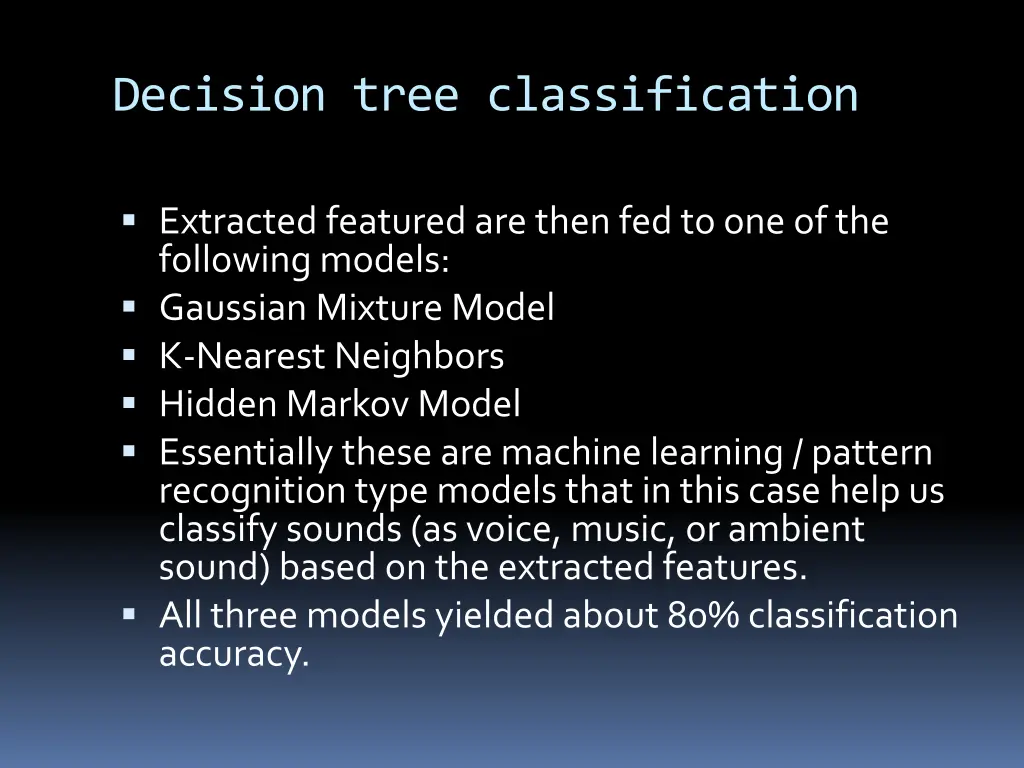 decision tree classification