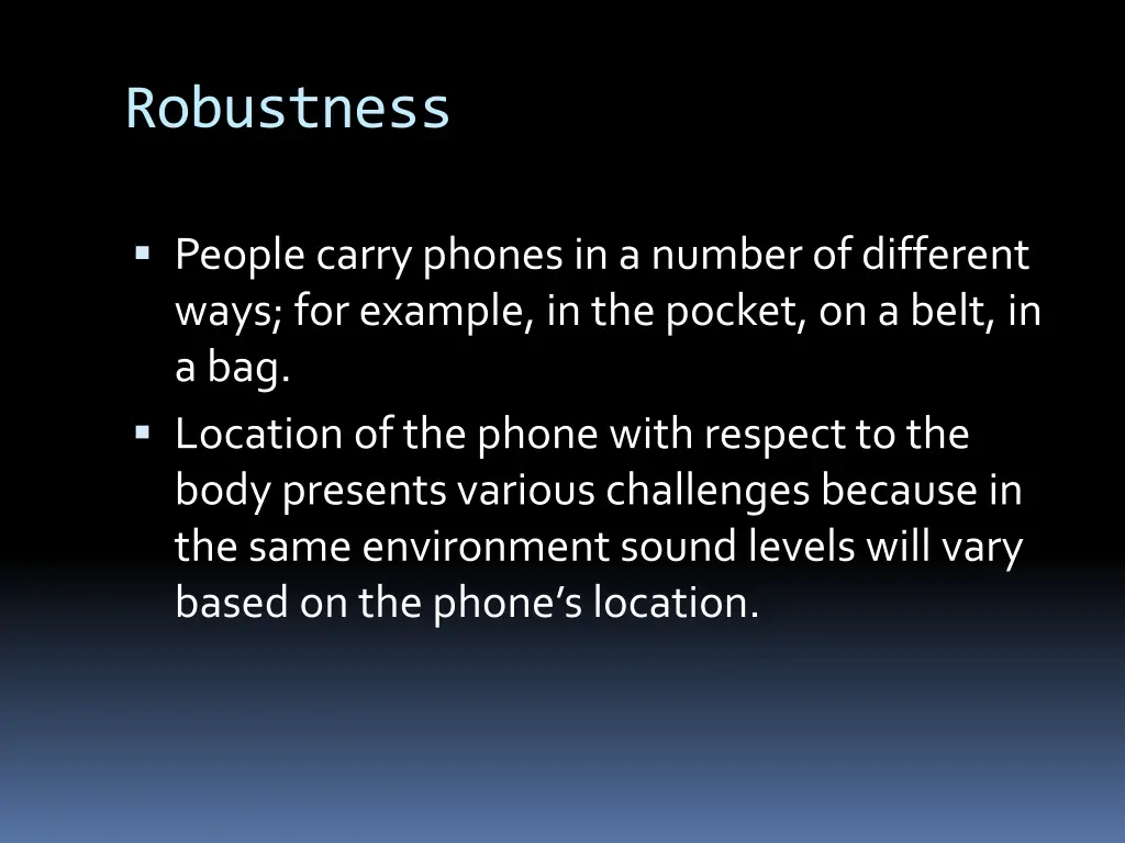 robustness