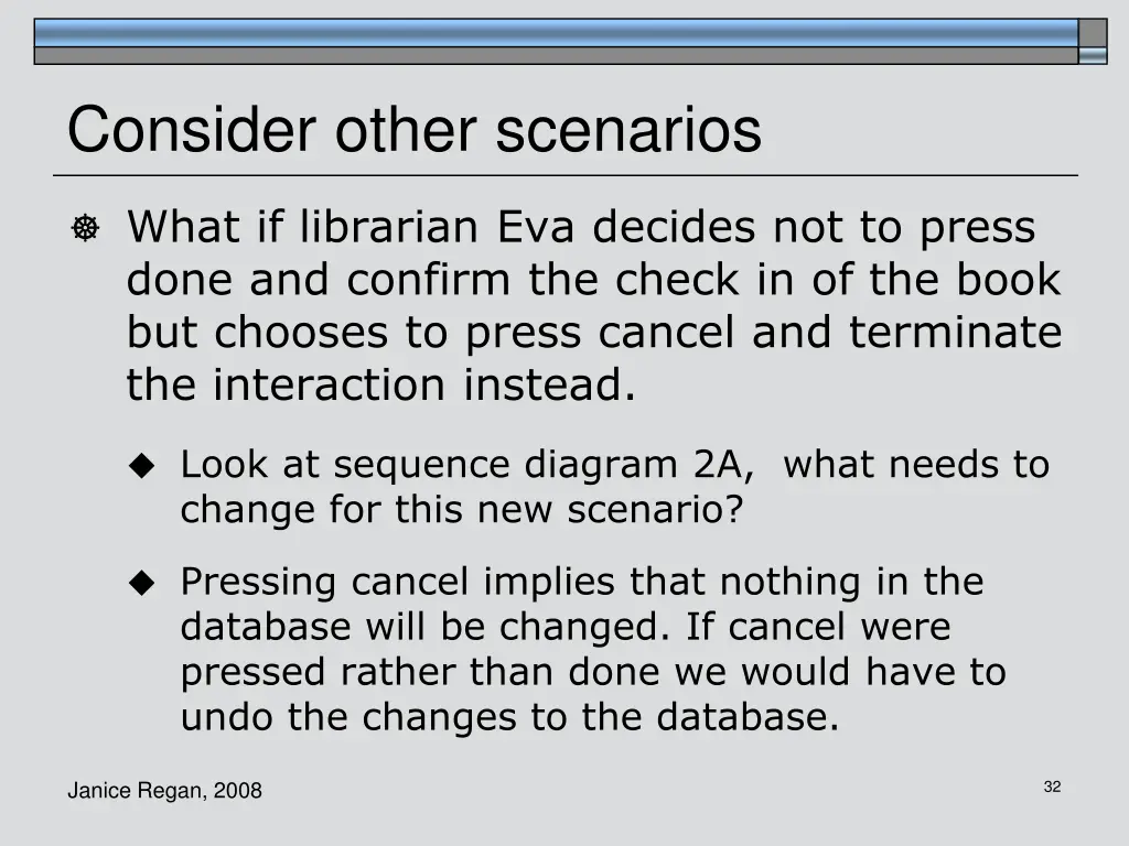 consider other scenarios