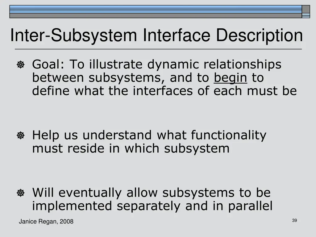 inter subsystem interface description
