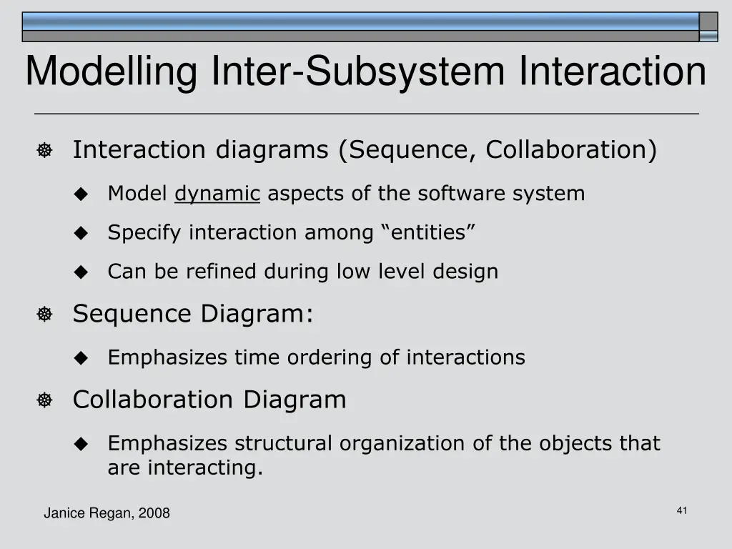 modelling inter subsystem interaction