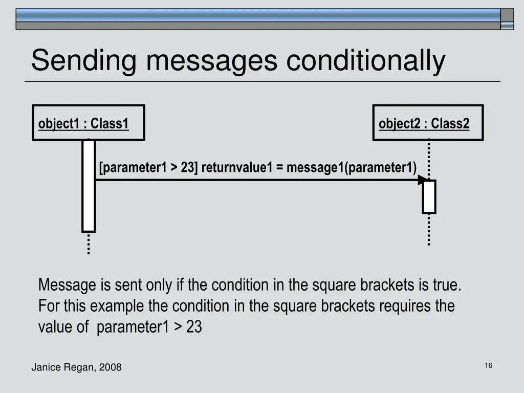 sending messages conditionally
