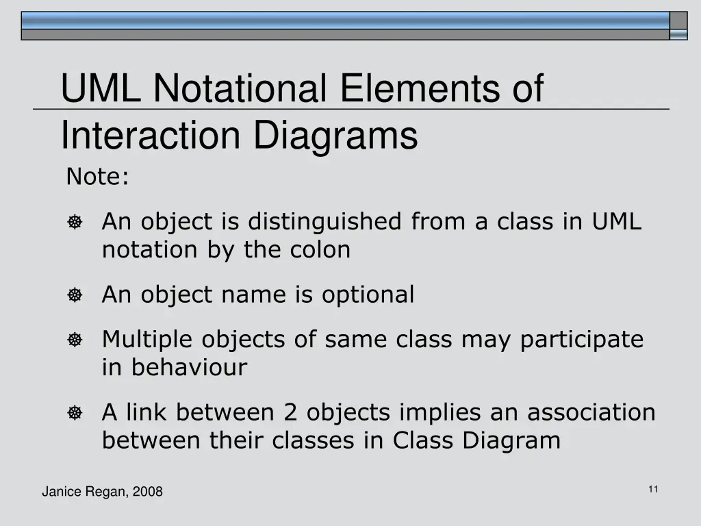 uml notational elements of interaction diagrams