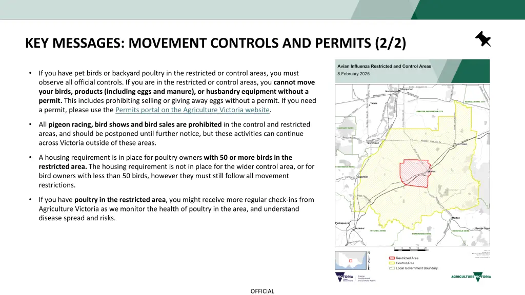 key messages movement controls and permits 2 2