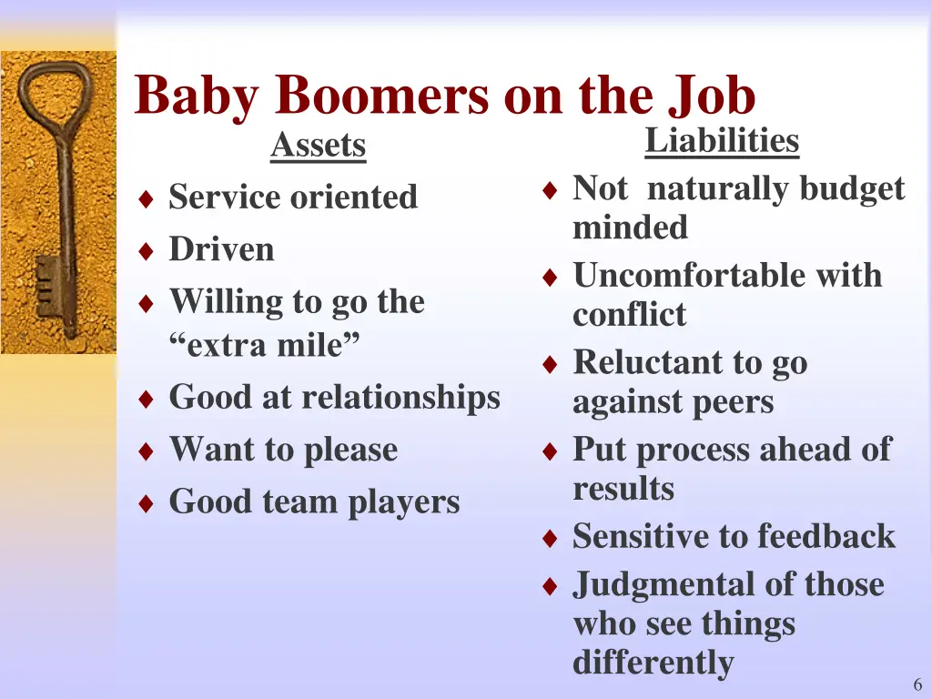 baby boomers on the job assets service oriented