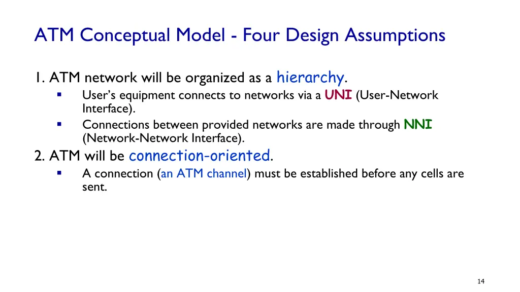 atm conceptual model four design assumptions