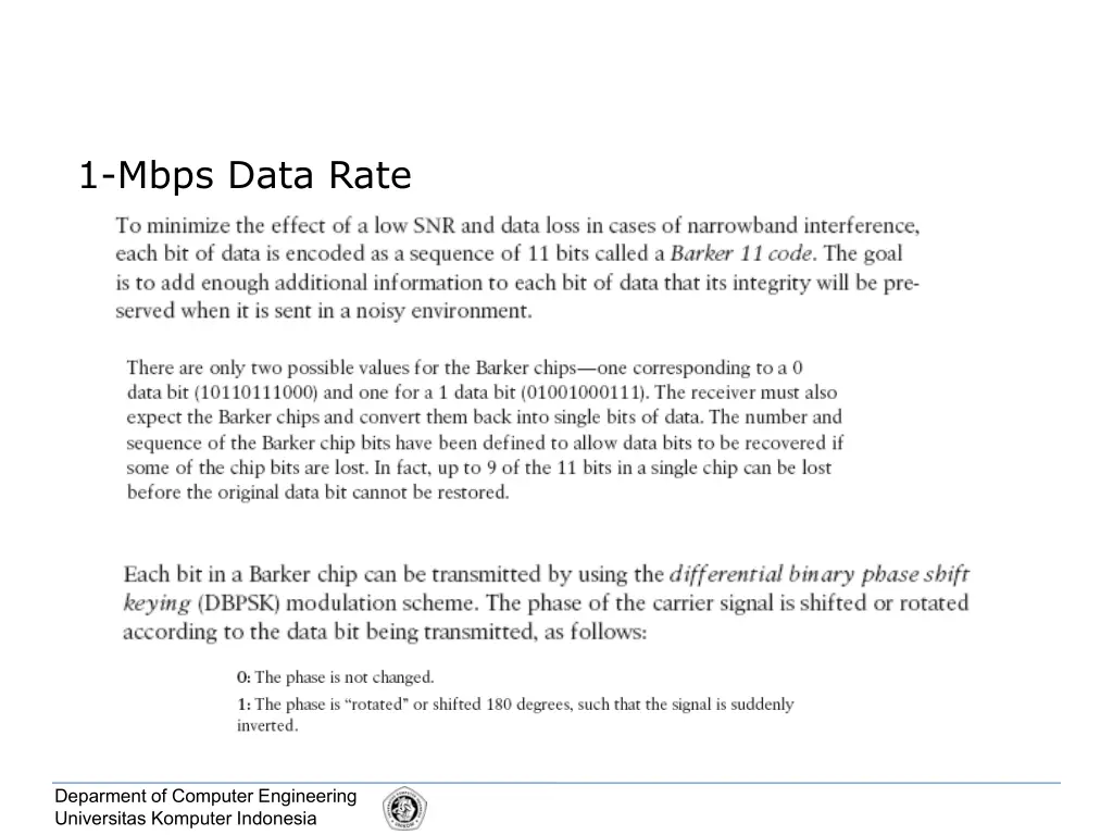 1 mbps data rate
