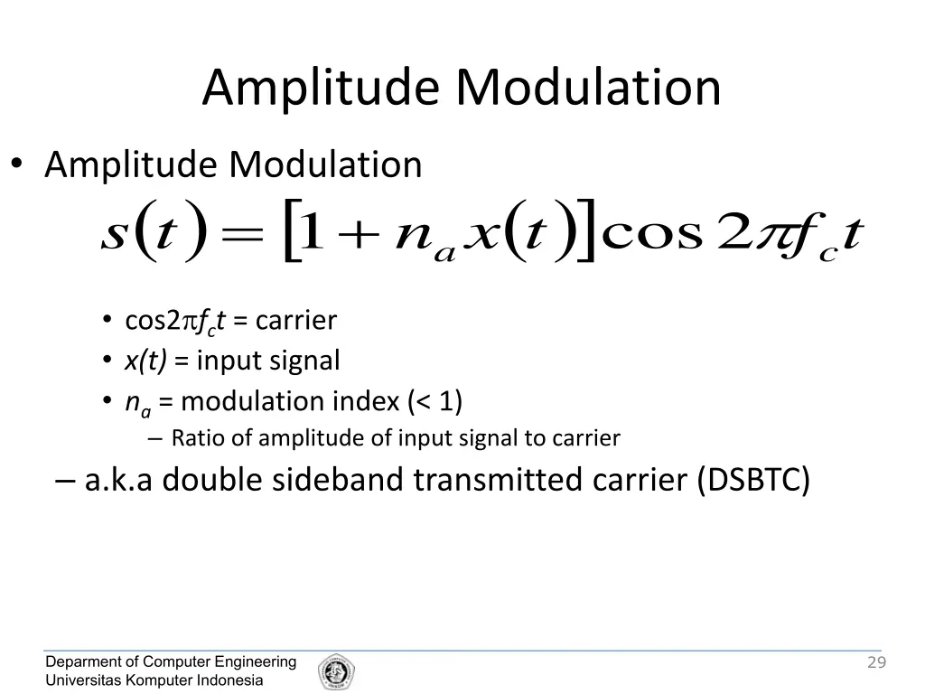 amplitude modulation