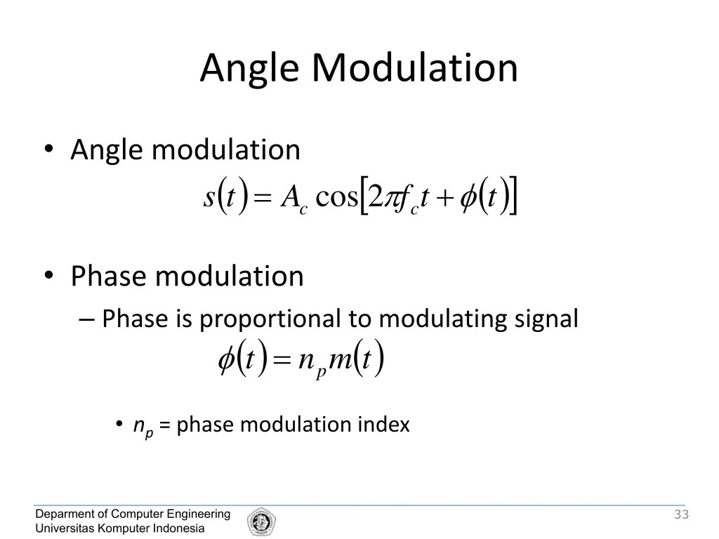 angle modulation