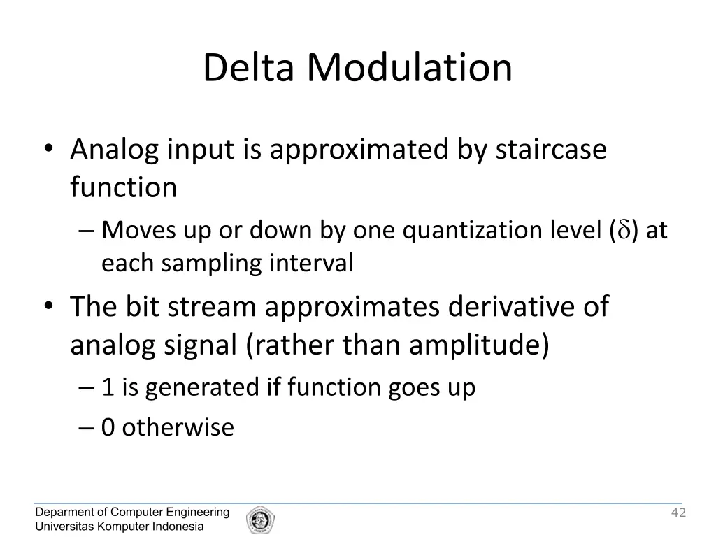 delta modulation