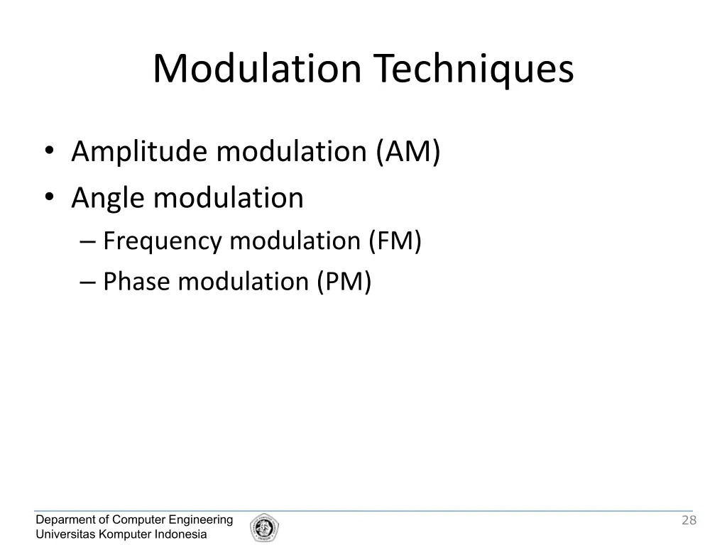 modulation techniques