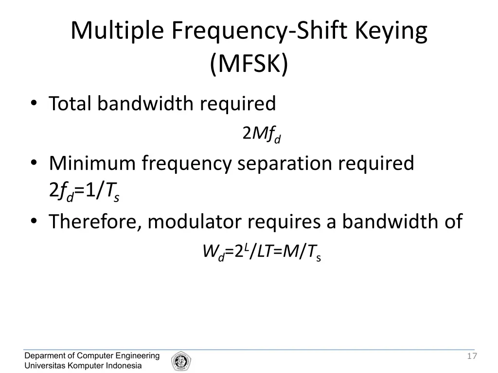 multiple frequency shift keying mfsk 2