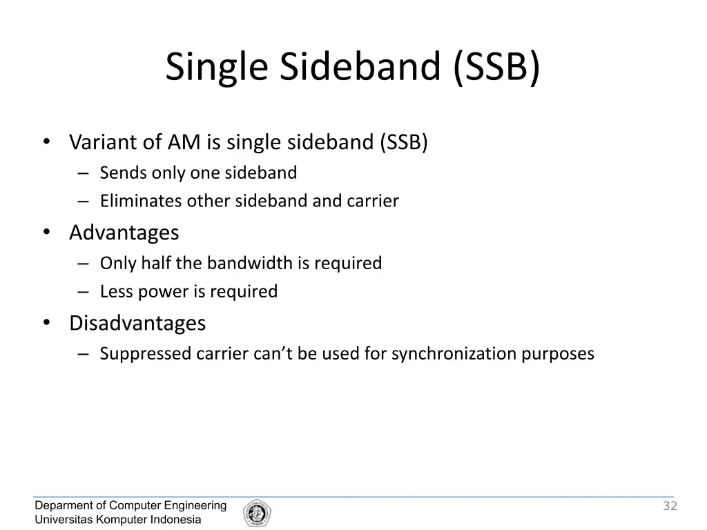 single sideband ssb