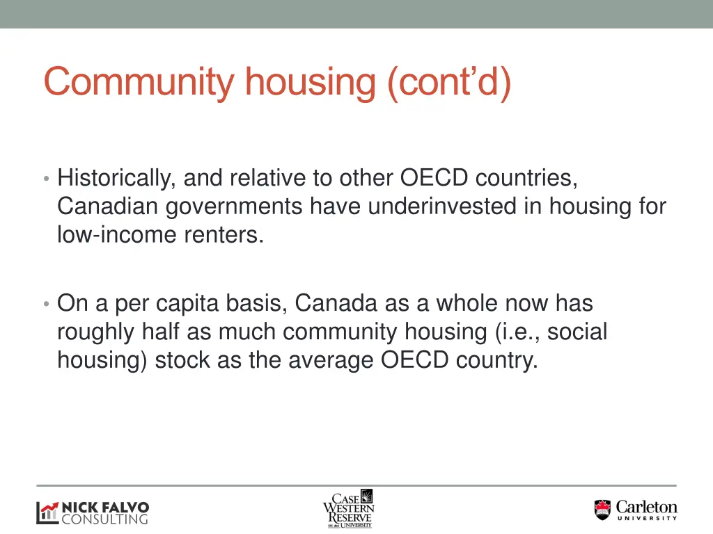 community housing cont d
