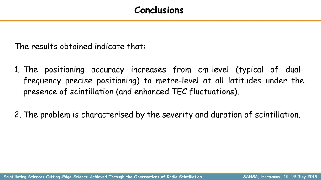 conclusions