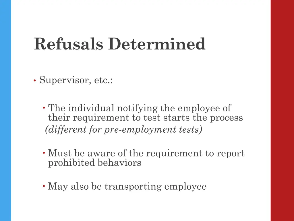 refusals determined 2