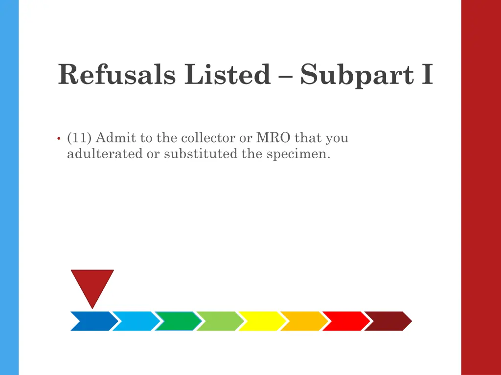 refusals listed subpart i 10