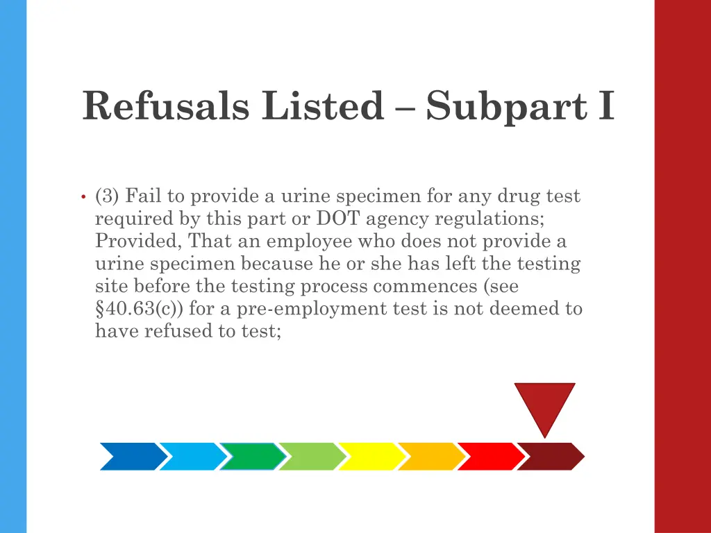 refusals listed subpart i 2