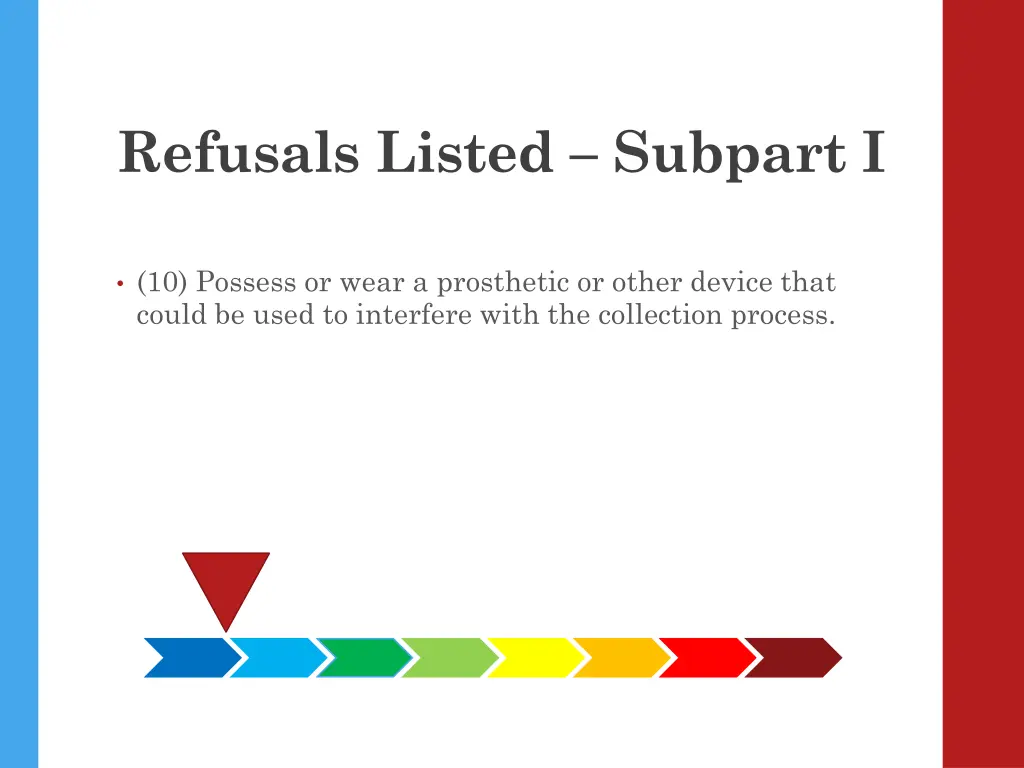 refusals listed subpart i 9