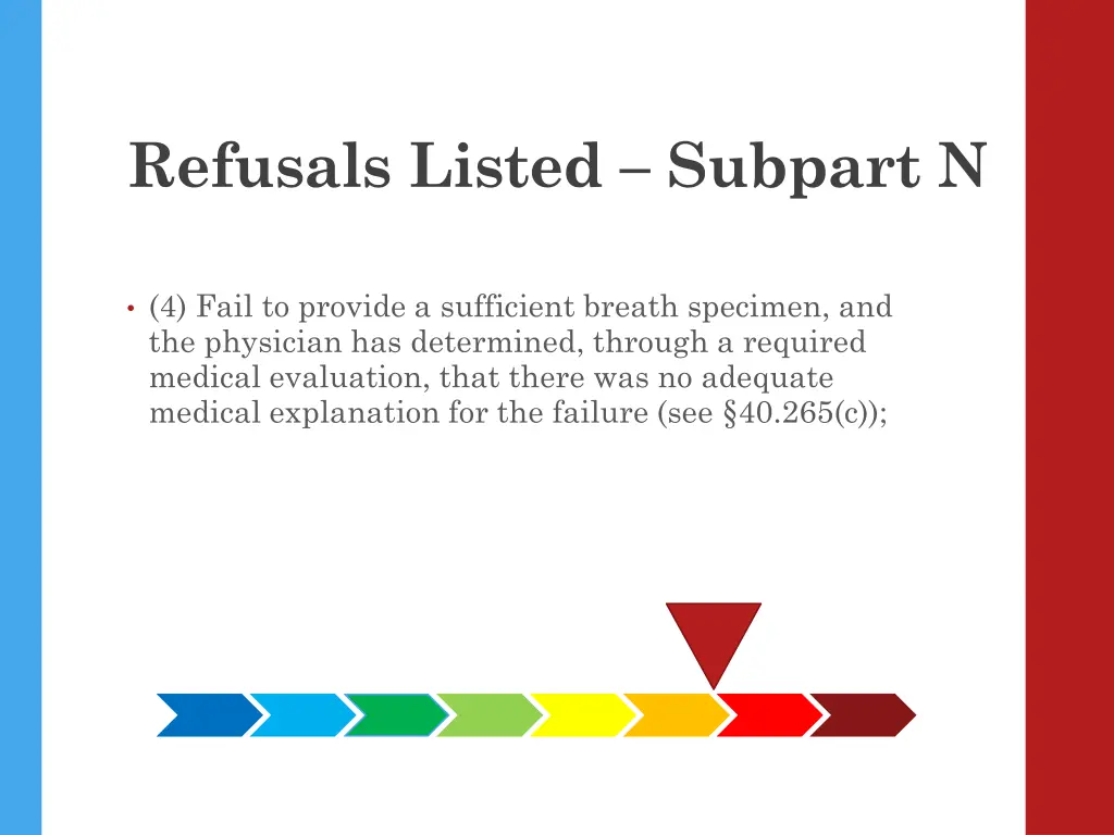 refusals listed subpart n 3