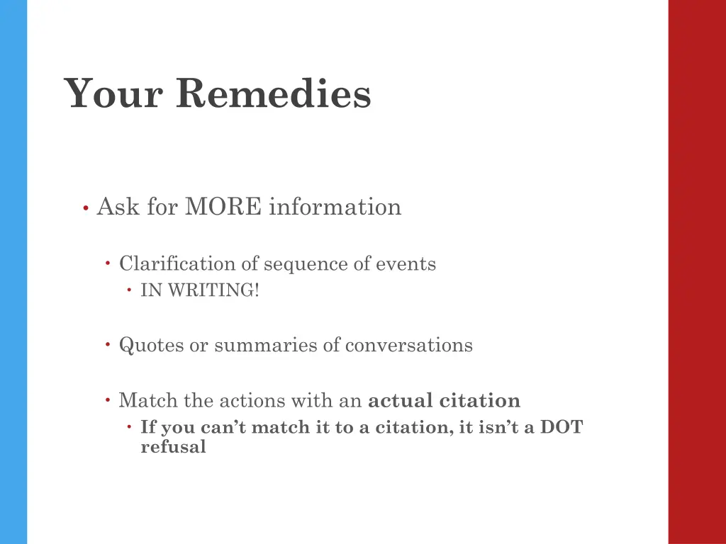 your remedies