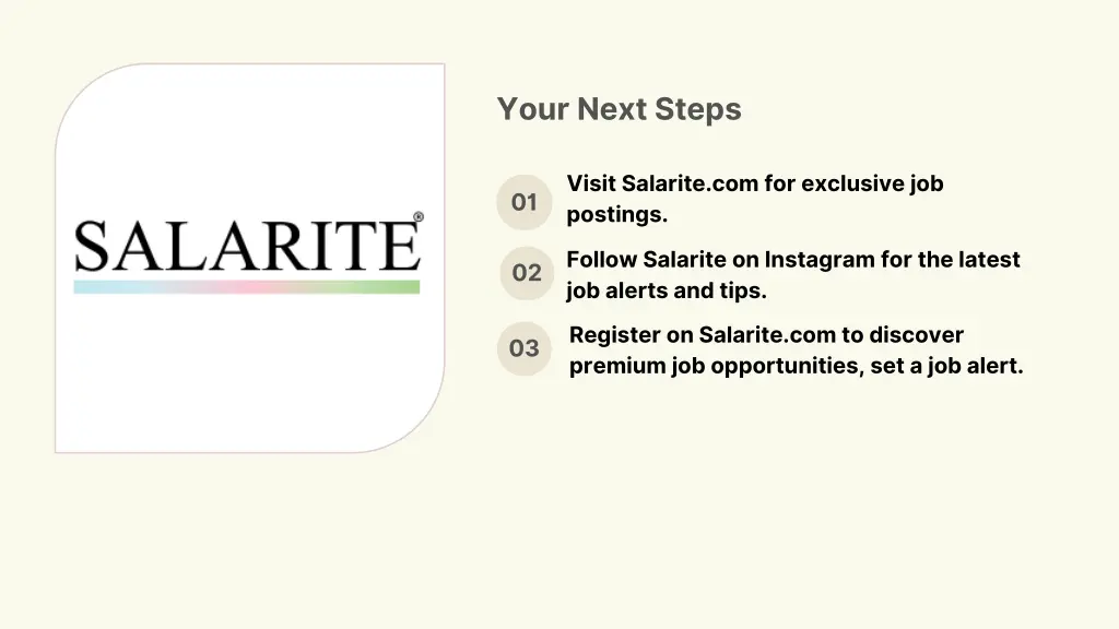 your next steps