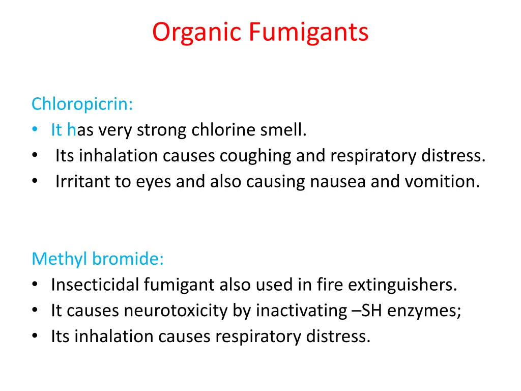 organic fumigants