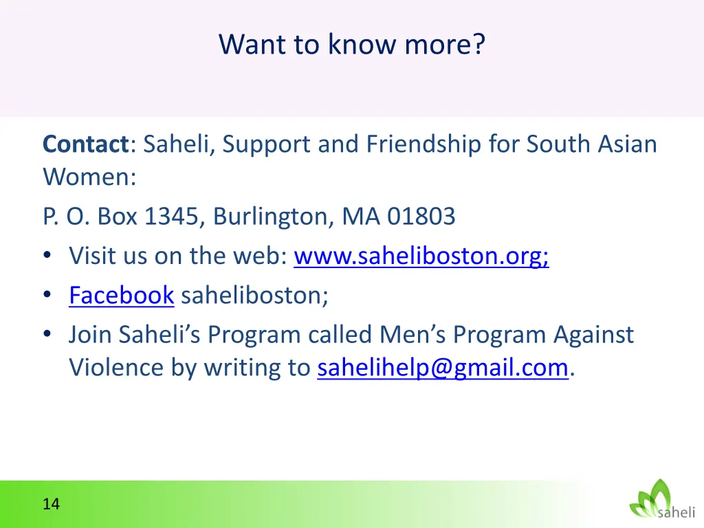 want to know more